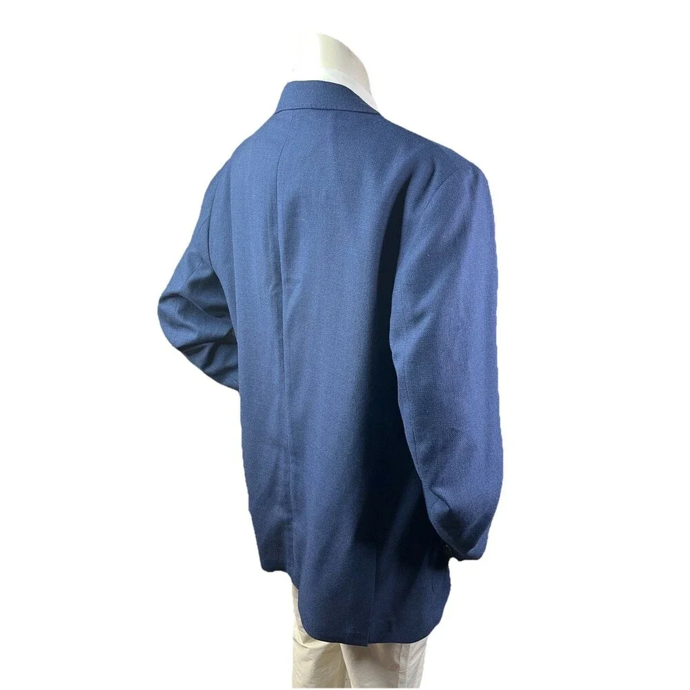 NEW Bonobos Jetsetter Sz 46L Slim Fit Italian Marzotto Wool Blazer Navy Blue - Picture 4 of 15